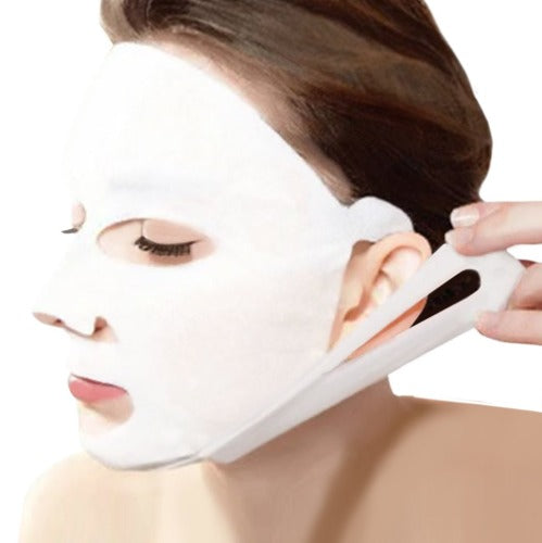 Hydra Skin Lift, 2-in-1 anti-aging face and chin mask. The mask is saturated with ingredients that contours, lifts, reduces wrinkles and double chin.